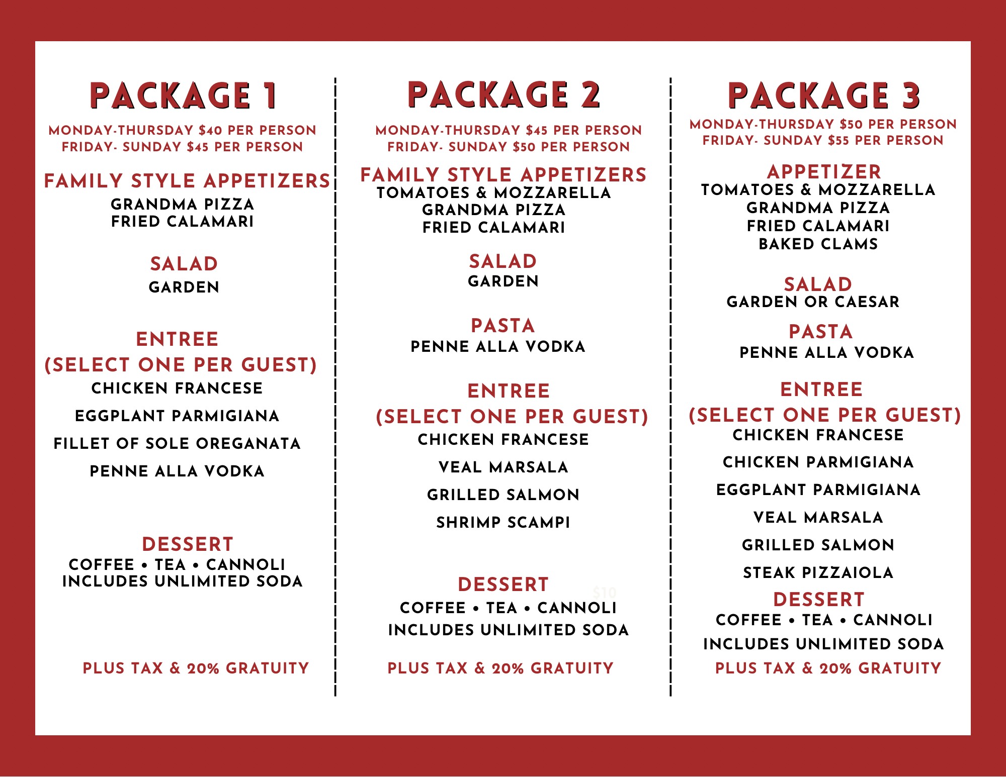 party packages poster